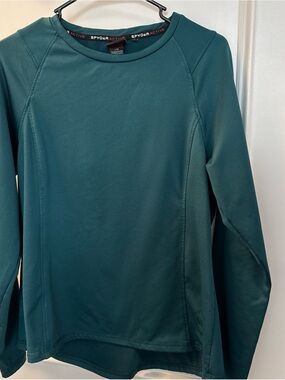 Spyder Teal Crewneck Long Sleeve Performance Shirt